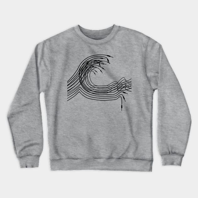 Great Wave for Electronic Musician and Synthesizer player Crewneck Sweatshirt by Mewzeek_T